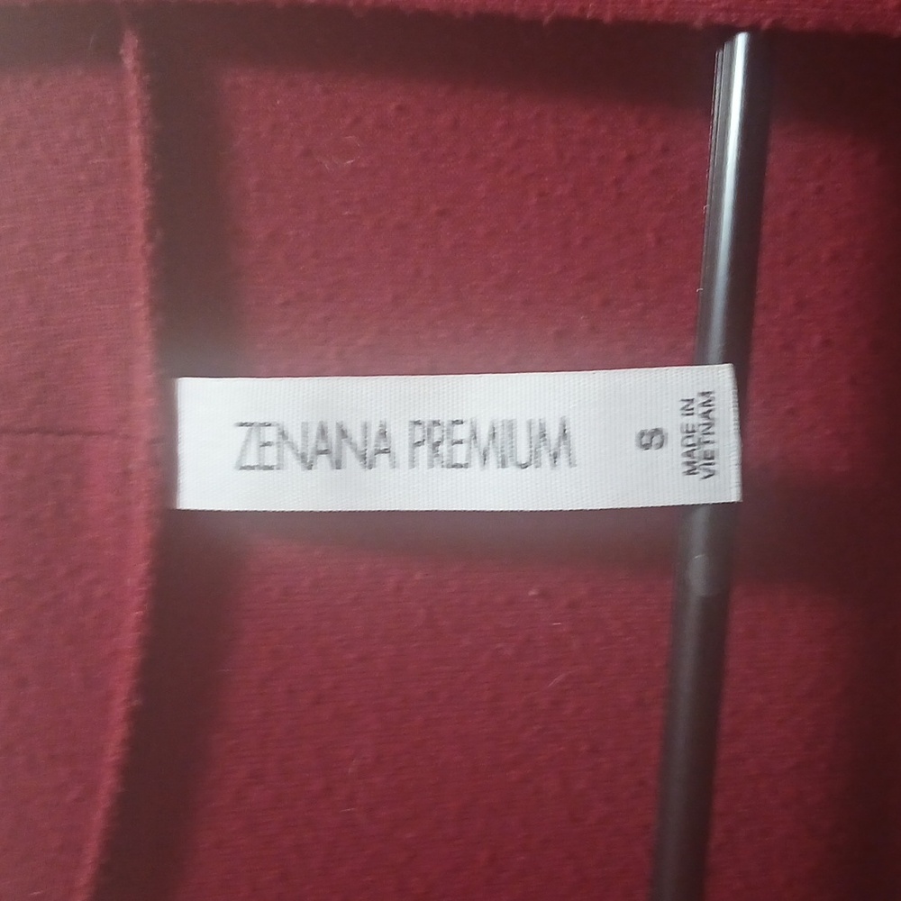 NWOT Zenana Premium Burgundy Open Front Duster. Women's Small. - Picture 3 of 3